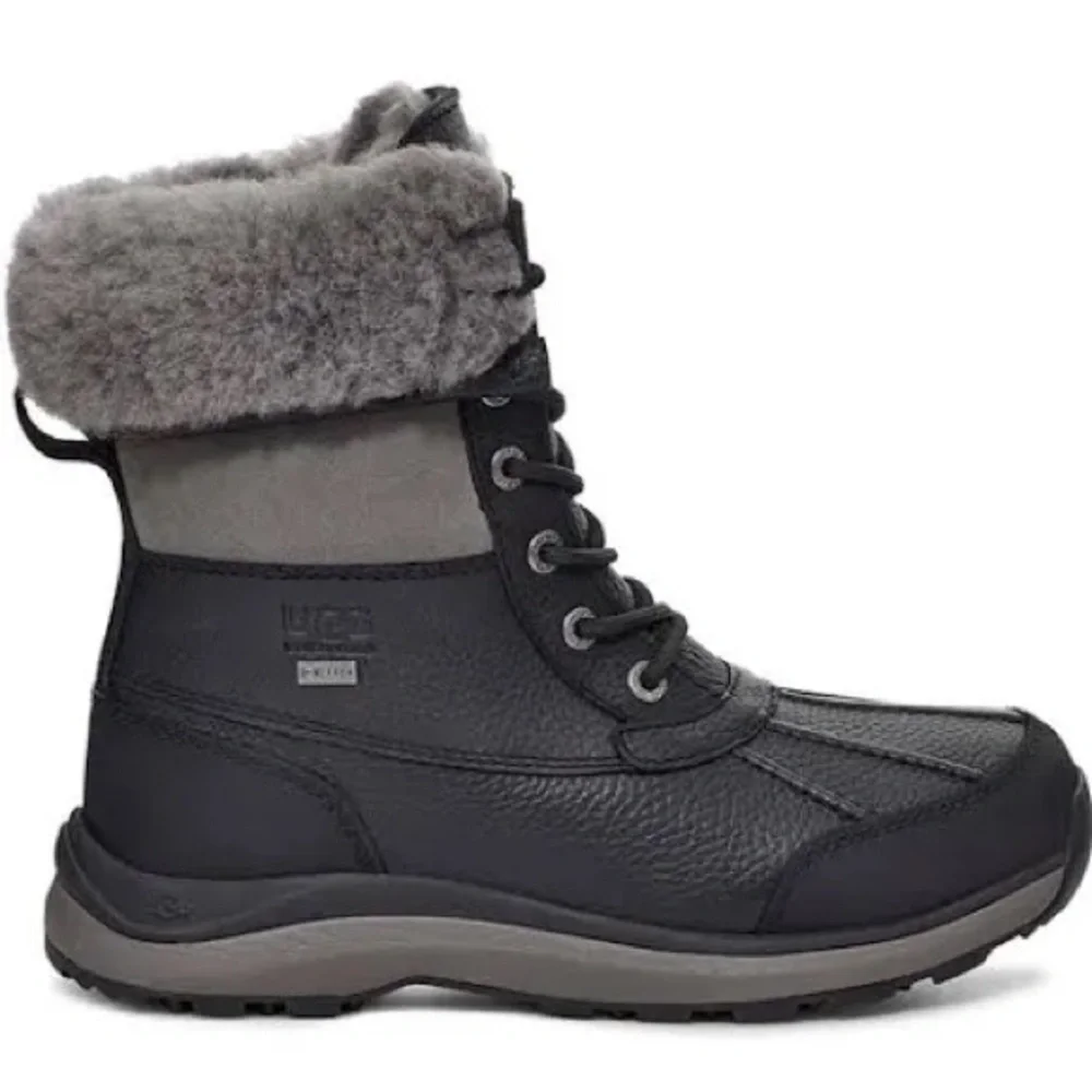 UGG Women's Adirondack III Black/Gray Winter Boots Size 6.5M